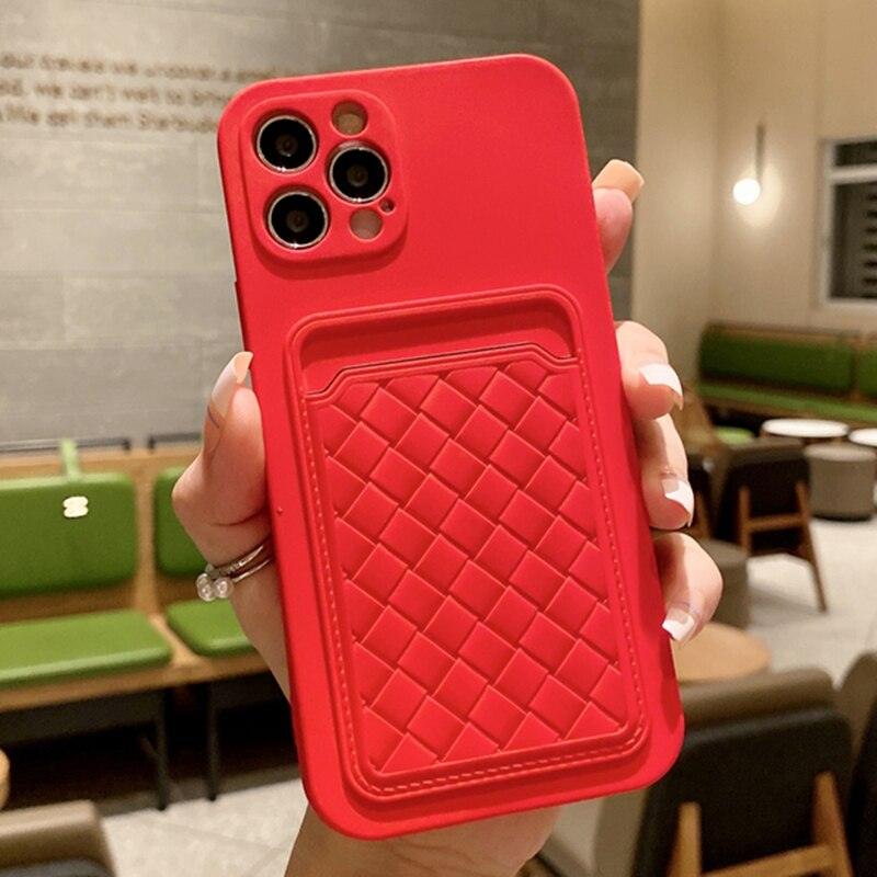 Luxury Colorful Card Holder Wallet Case For iPhone 14 13 11 12 Pro Max Mini 14 Plus Soft Silicone Purse Cover Silicone Case with Card Holder Compatible with iPhone