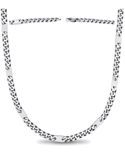Magnetic Therapy Necklace Stainless Steel Curb Chain