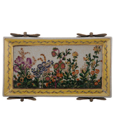 Porcelain Tray With Bronze Dragonfly-Wild Breeze