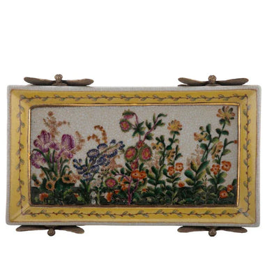 Porcelain Tray With Bronze Dragonfly-Wild Breeze