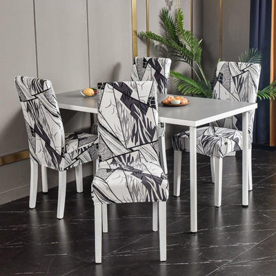 Marble Printed Stretch Chair Cover For Dining Room Office Banquet Chair Protector Elastic Material Armchair Cover Chair Cover Chair Slipcover Marble Background Texture Parson Chair