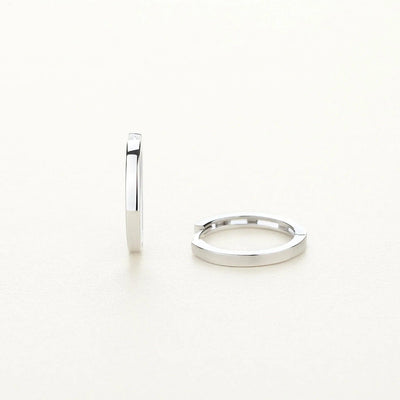 Plain Silver Hoops