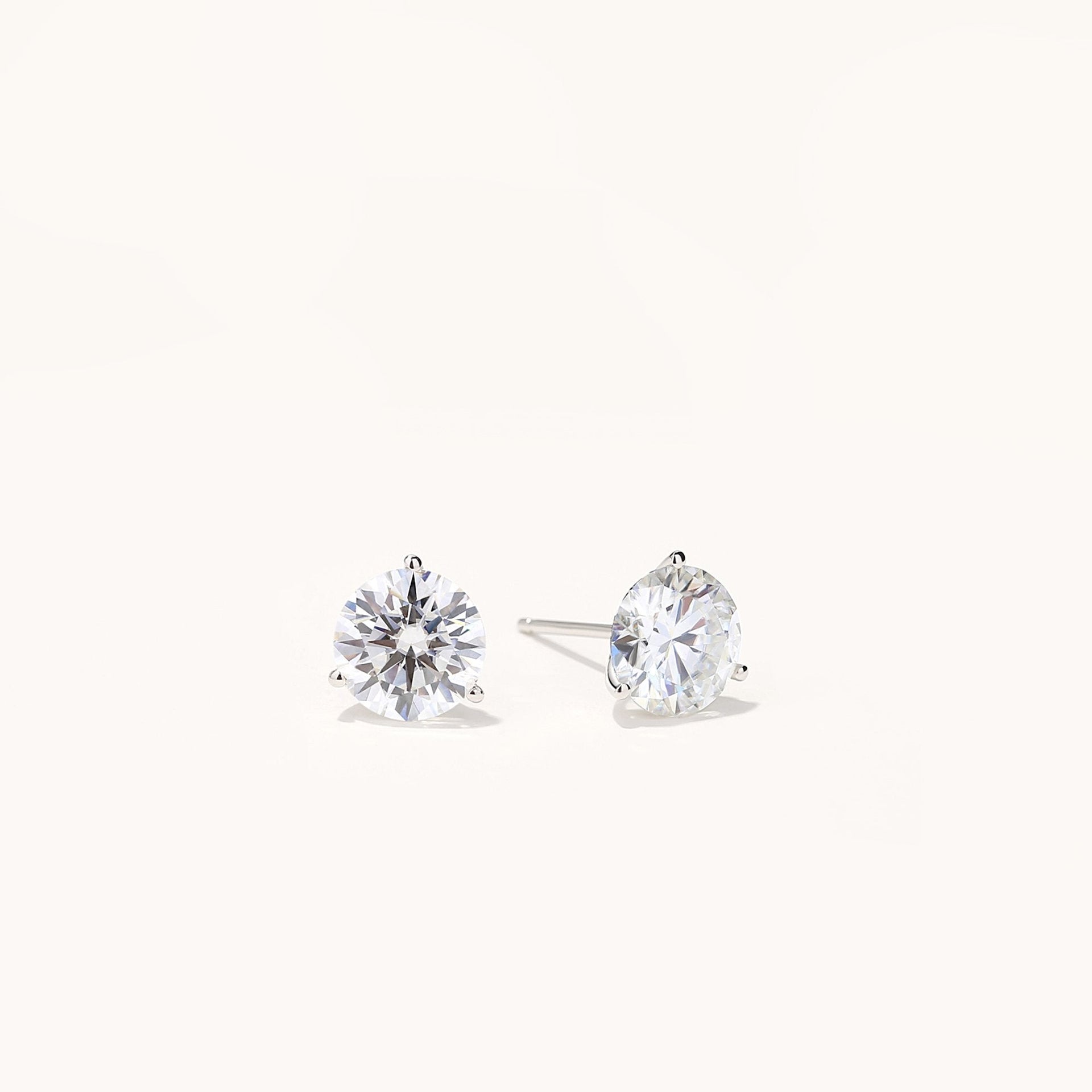14K Gold GRA-Certified Moissanite Stud Earrings
