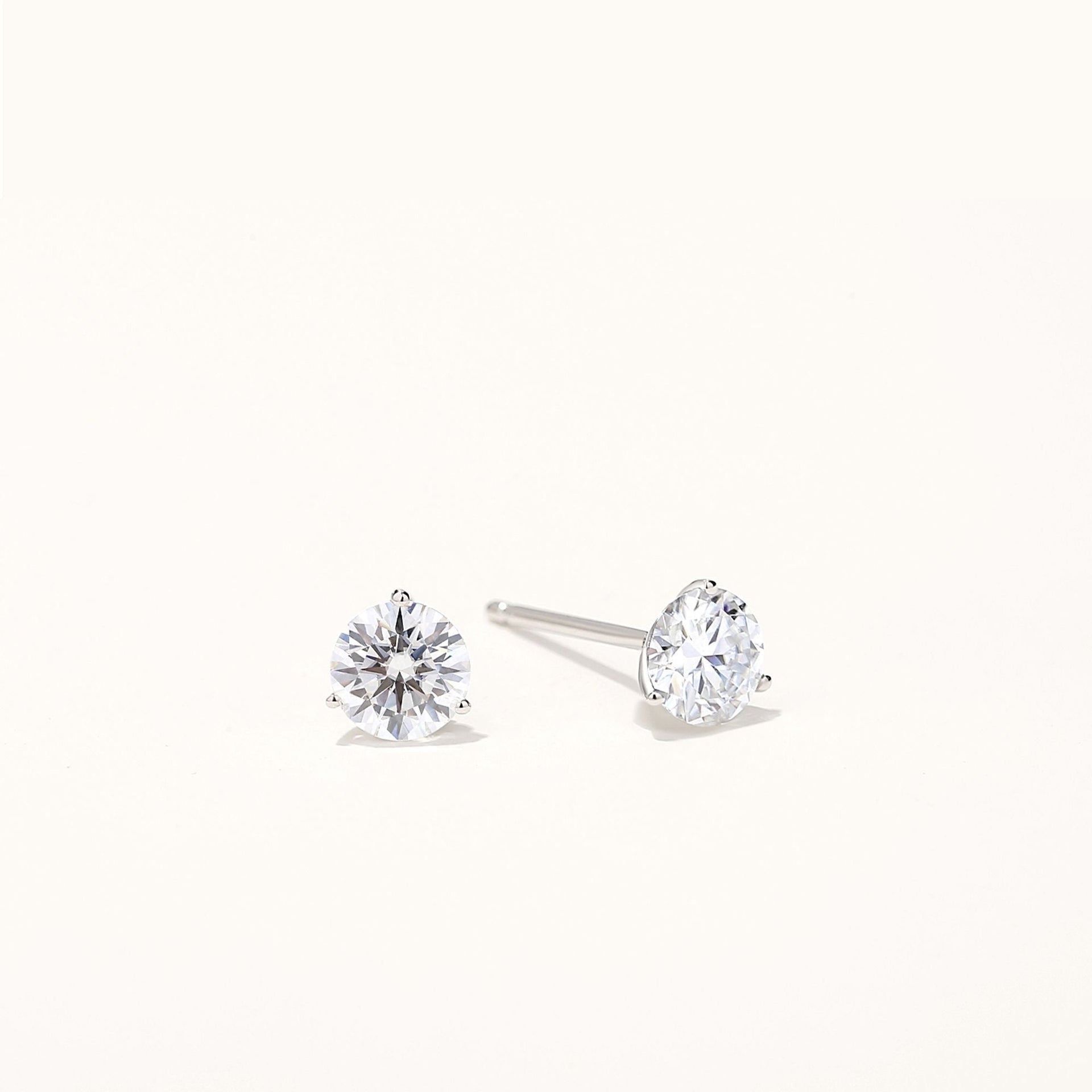 14K Gold GRA-Certified Moissanite Stud Earrings