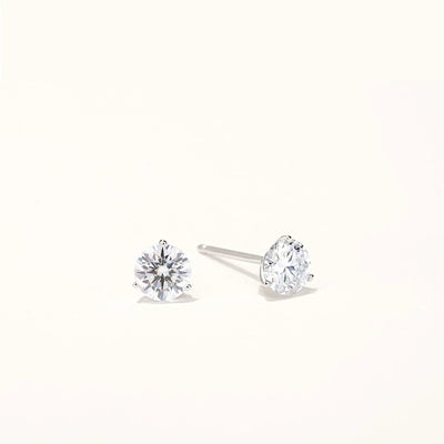 14K Gold GRA-Certified Moissanite Stud Earrings