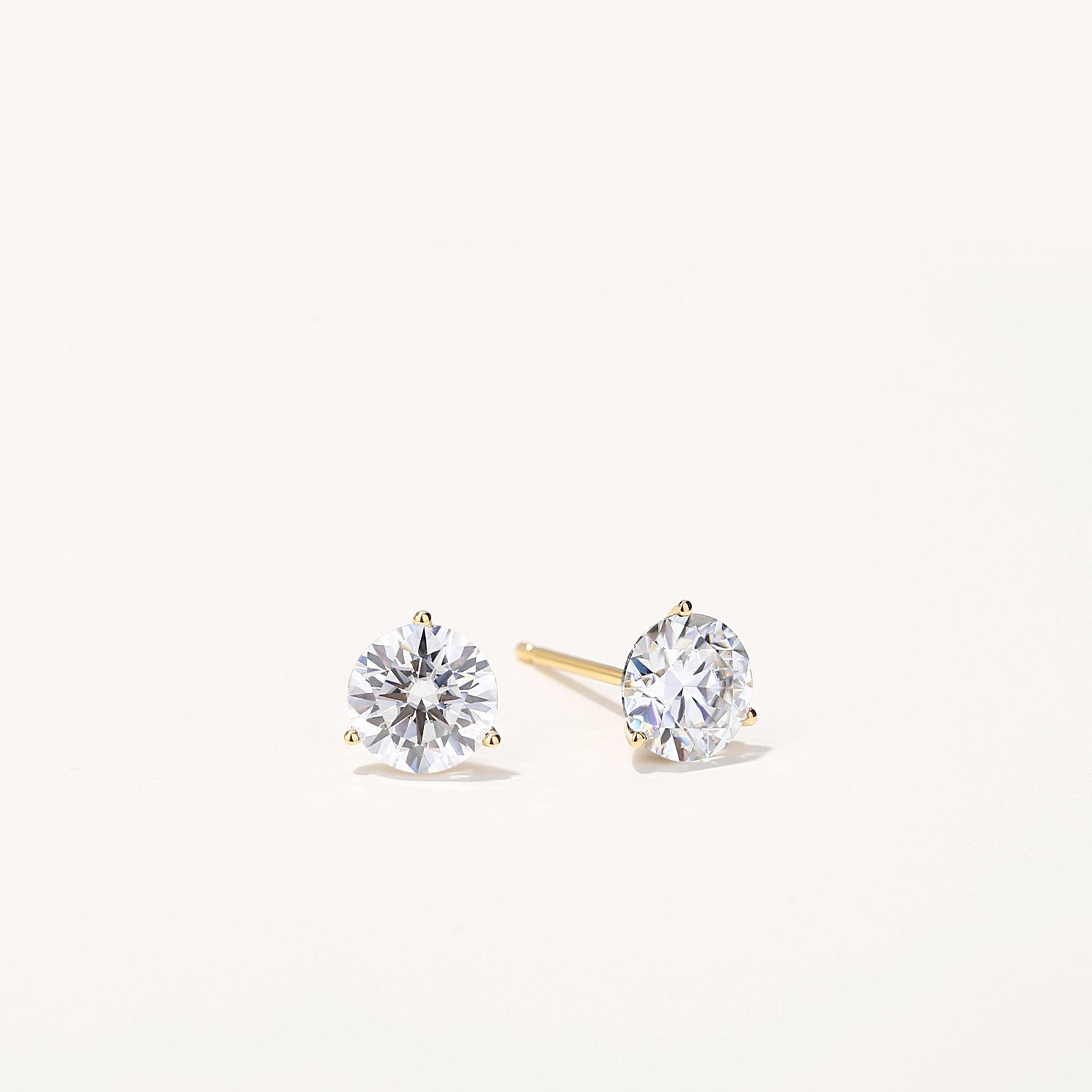 14K Gold GRA-Certified Moissanite Stud Earrings