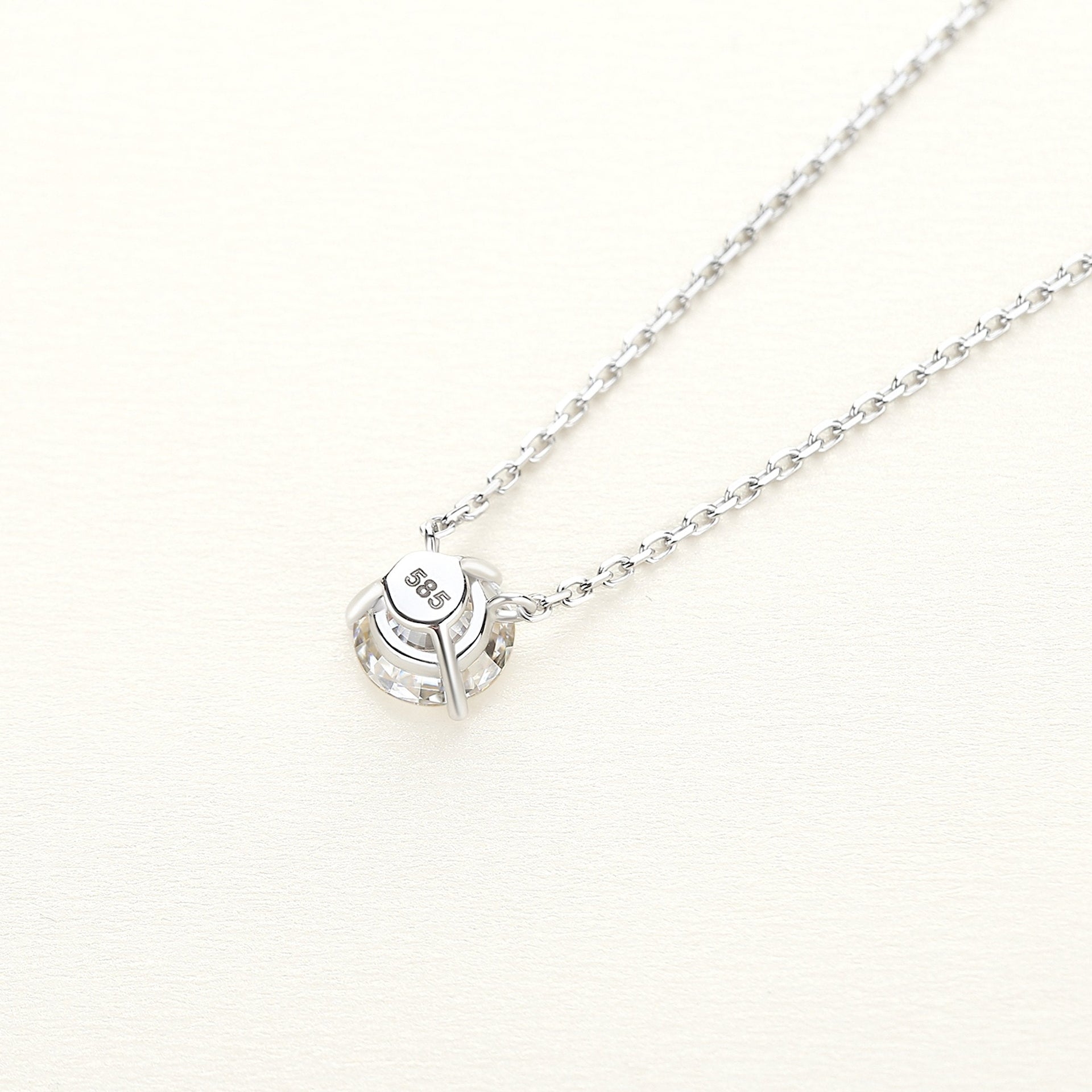 14K Gold Chain Necklace with GRA-Certified Moissanite