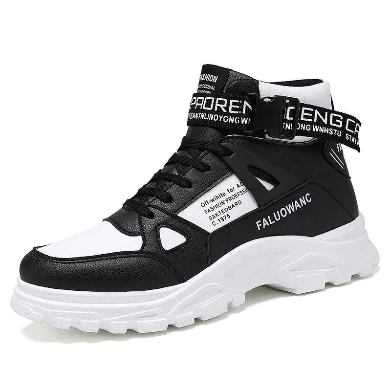 Men's Boots New Casual Fashion Men's Ankle Boots Retro Sports Platform Sole Heightening Ankle Men Boots Lace-up Shoes for Men