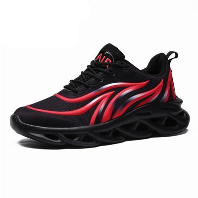Men's Flame Printed Sneakers Flying Weave Sports Comfortable Running Outdoor Men Athletic Shoes Breathable Casual Sports High Quality Sport Design Sneaker