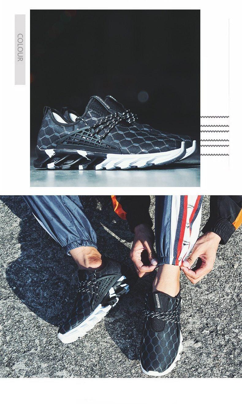 Mens Lightweight Breathable White Sneakers Casual Spring New Fashion Comfortable Walking Slip-On Sneakers Breathable Fashion Athletic Gym Casual Tennis Sneakers Modern Design Shoes