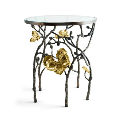 Gold Orchid Accent Table by Michael Aram