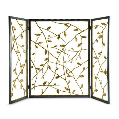 Twig & Leaf Decorative Fireplace Screen by Michael Aram