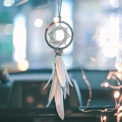 Mini 38cm Dream Catchers Hanging Room Decoration Indian Style Feathers Pendants Bag Key Chains Wind Chimes Wall Decor Native American Handmade For Bedroom Car & Wall Hanging Decoration Ornaments Dream Catchers For Girls Boys Room
