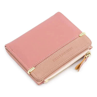 Mini PU Leather Women Elegant Purse Wallet Simple Design Lightweight Portable Small Female Wallet