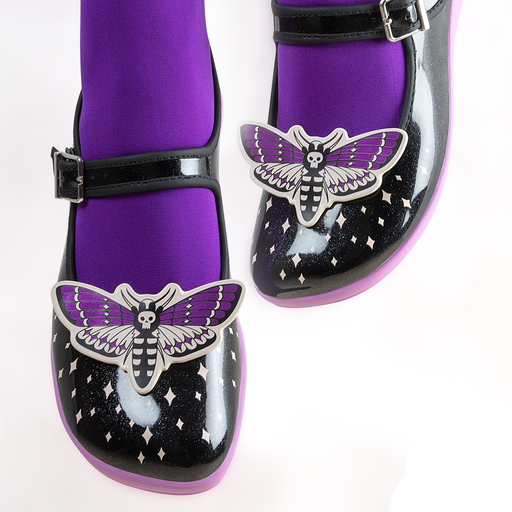 Hot Chocolate Design Death Moth Mary Jane Flats - Size 5, 6 & 10