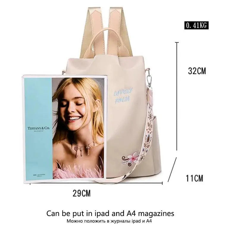 Modern Elegant Waterproof Women's Backpack Fashionable Anti-theft Women Backpacks Nice Print School Bag High Quality Large Capacity Backpack