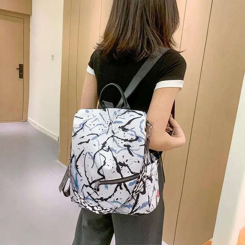 Modern Elegant Waterproof Women's Backpack Fashionable Anti-theft Women Backpacks Nice Print School Bag High Quality Large Capacity Backpack