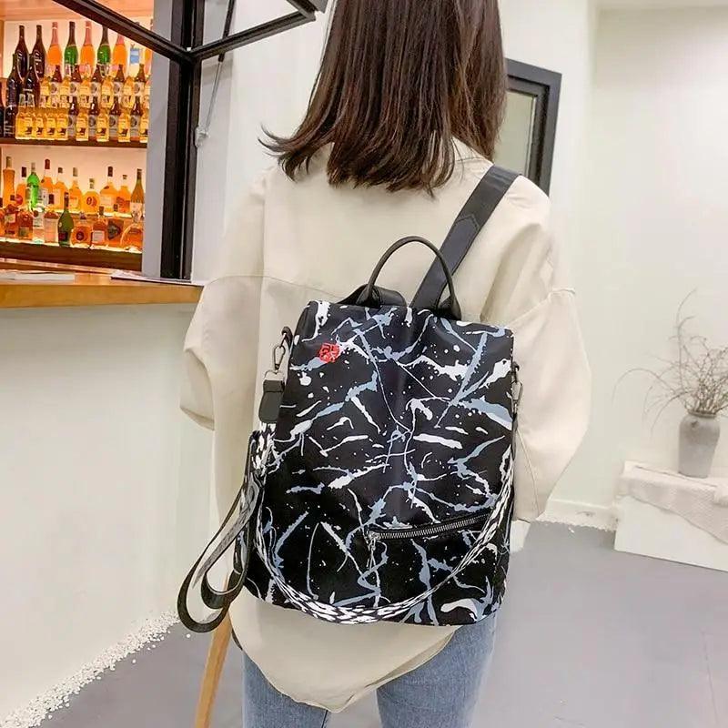 Modern Elegant Waterproof Women's Backpack Fashionable Anti-theft Women Backpacks Nice Print School Bag High Quality Large Capacity Backpack