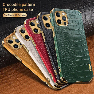 Modern Green Leather Case for iPhone 14 Pro Max Mini 13 11 Pro Max X XR XS Max 13 Mini Cases Luxury PU Leather Covers Luxury Cover Gold Edge for Women Girls Slim Leather Elegant Iphone Protective Cover