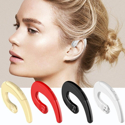 Modern Wireless Bluetooth Headphone Single Earphone Earbuds Exquisite Headset Wireless Bone Conduction Earphones Business Earbuds Bluetooth 4.1 Headphones Over Ear Hooks Handsfree Bone Conduction Earphones Headphones With Microphone