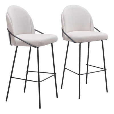 Jambi Barstool (Set of 2) Ivory