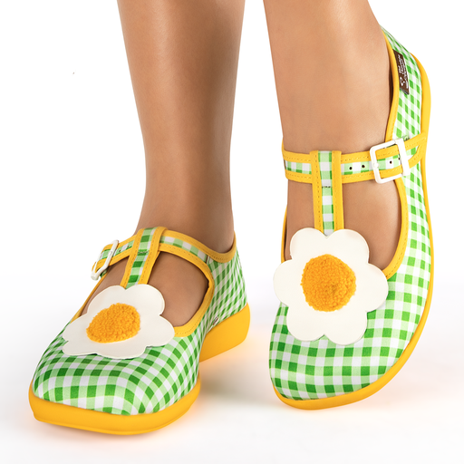 Hot Chocolate Design Bloom Mary Jane Flat Shoes