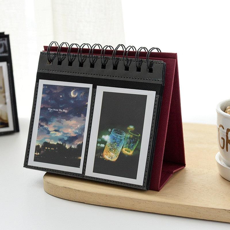 New Desktop Mini Standing Polaroid Photo Album Scrapbooking Photocards album for cards stamps Photo Frame Instar Tabletop Flip Calendar Photo Album Gifts For Everyone