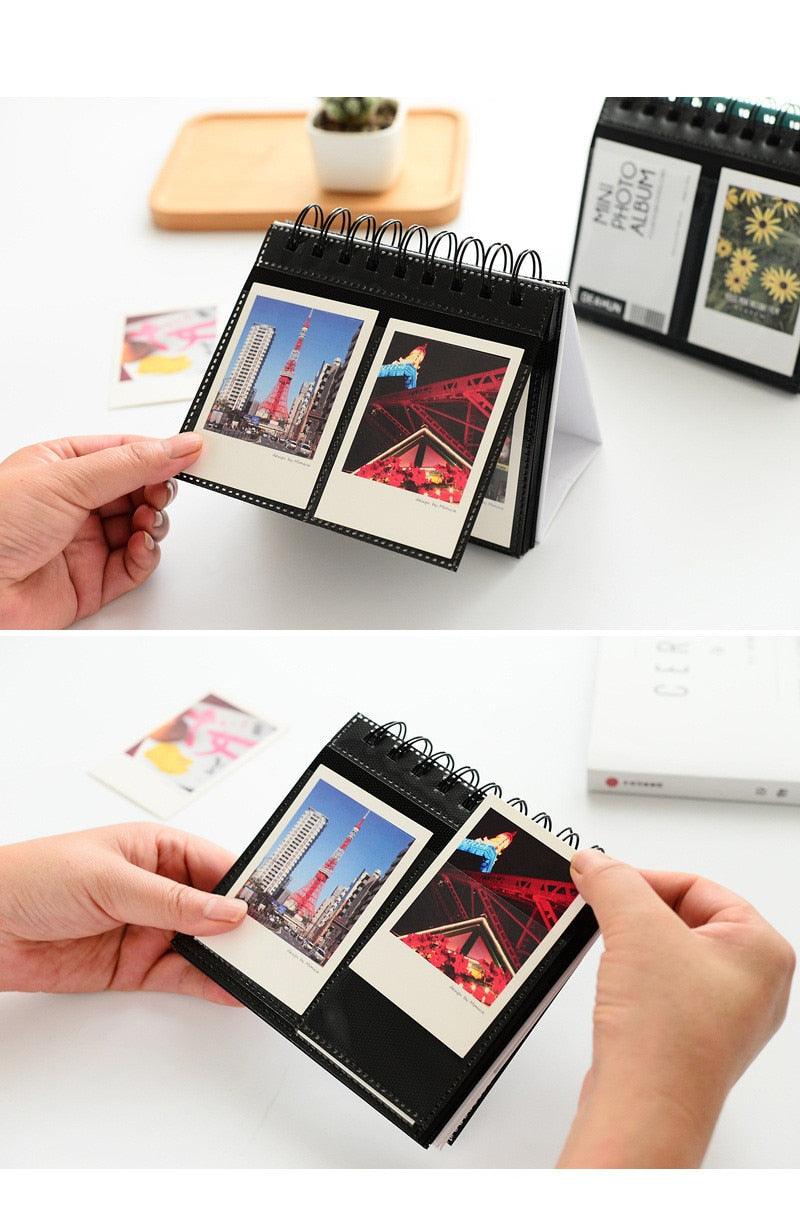 New Desktop Mini Standing Polaroid Photo Album Scrapbooking Photocards album for cards stamps Photo Frame Instar Tabletop Flip Calendar Photo Album Gifts For Everyone