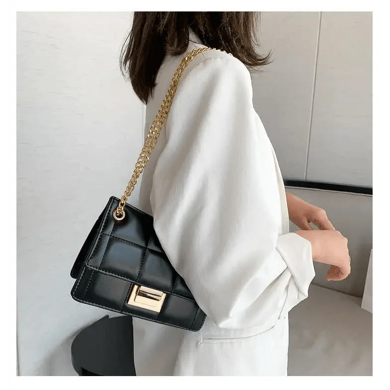 New Fancy Chain Strap Shoulder Bags for Women Summer Fashion Crossbody Bags PU Leather Lady Purses and Handbags