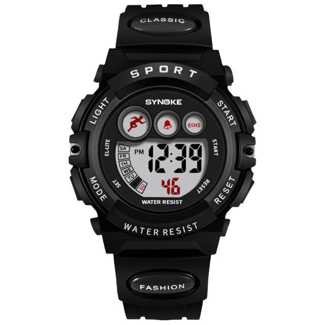 New Girls Boys Watch Waterproof 50M Electronic Watches Luminous Dial Fashion Sports Waterproof Casual Electronic Analog Quartz 7 Colorful Led Watches With Alarm Stopwatch Silicone Band Luminous Wristatches