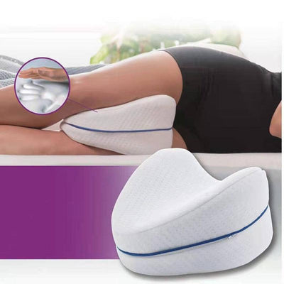 New Memory Cotton Leg Pillow Sleeping Orthopedic Sciatica Back Hip Body Joint Pain Relief Thigh Orthopedic Knee Pillow for Sciatica Relief Back Pain Leg Pain Pregnancy Hip Joint Pain Leg Pad Cushion Home Memory Foam
