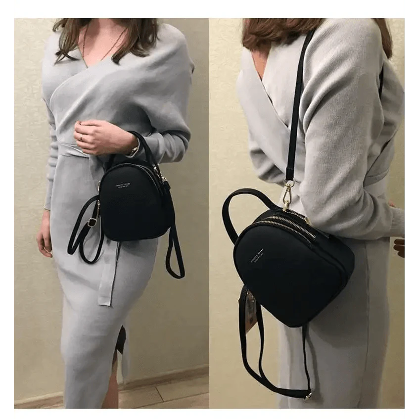 New Versatile Big Capacity 3 Layer Women Backpack Fashionable Small Backpack For Ladies Soft Leather Shoulder Crossbody bag for Female
