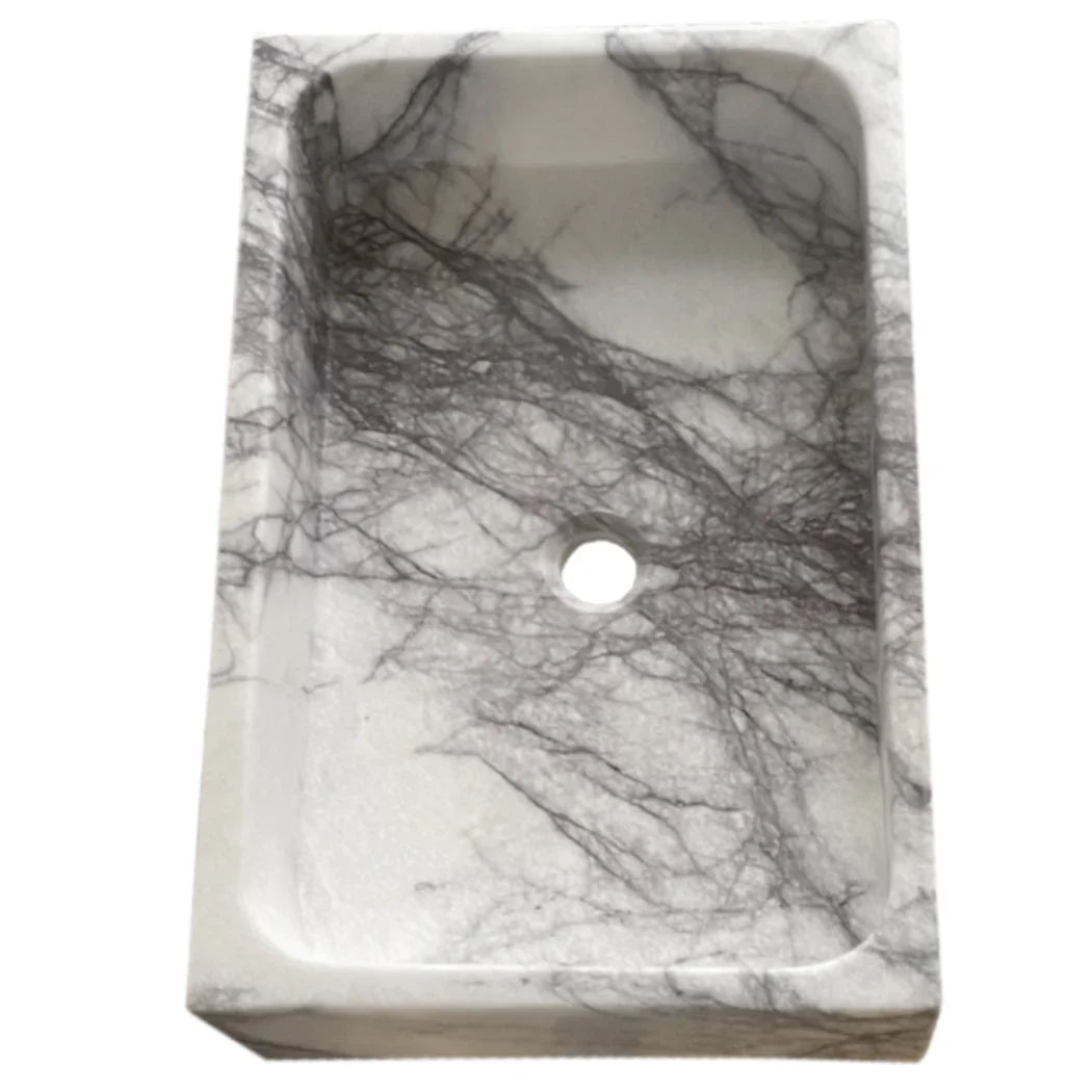 New York Marble Rectangular Wall-mount Bathroom Sink Polished (W)16