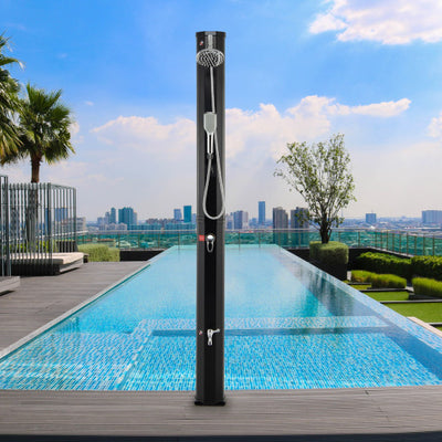 7.2 Feet 9.3 Gallon Solar Heated Shower with Hand and Foot Tap