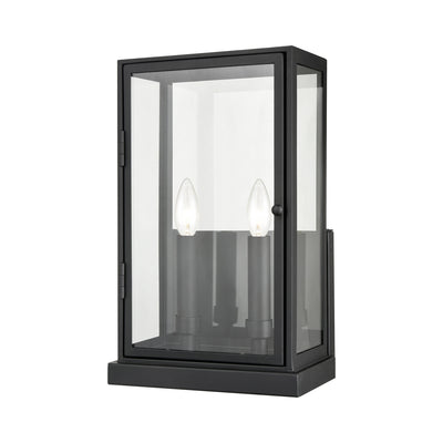 Foundation 15'' High 2-Light Outdoor Sconce - Matte Black
