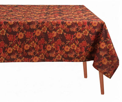 Floral Block Print Tablecloth