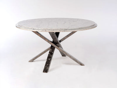 Round Granite Table with Cross Base