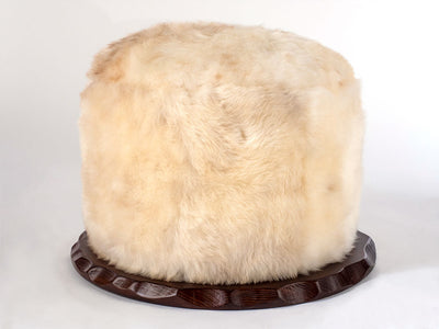 Sheepskin Swivel Pouf Seat