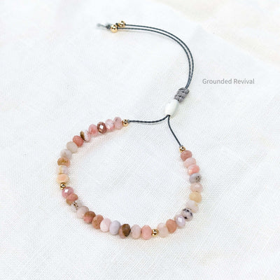 Pink Opal Tasbih Bracelet | Women's Prayer Beads - 33 Disc Beads, 6mm
