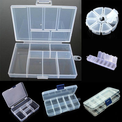 Plastic Jewelry Boxes Plastic Tool Box Adjustable Craft Organizer Storage Beads Bracelet Jewelry Boxes Portable 10 Compartments Clear Plastic Storage Box Jewelry Organizer Container