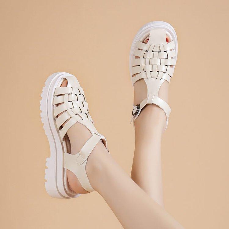Platform Women's Sandals Summer Fashion Women Beach Classic Sandal Comfortable Beach Pool Platforms Sandals With Buckle Open Toe Ankle Strap Thick-Soled Casual Women's Shoes