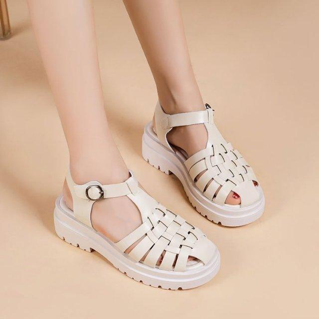 Platform Women's Sandals Summer Fashion Women Beach Classic Sandal Comfortable Beach Pool Platforms Sandals With Buckle Open Toe Ankle Strap Thick-Soled Casual Women's Shoes