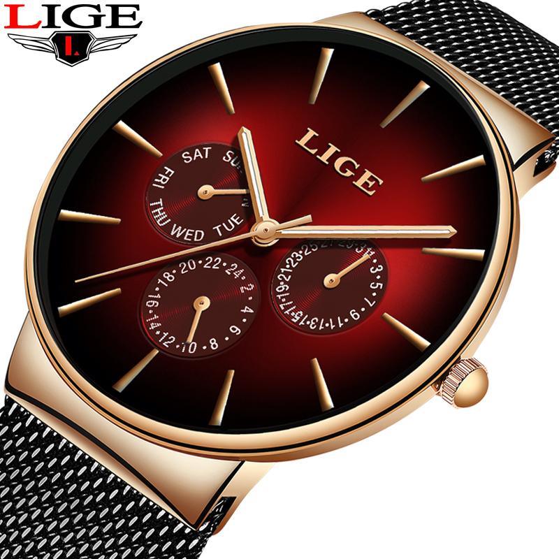 Men's Elegant Watch With Stainless Steel Straps And Chronometers For Day And Date Display Unique Design Perfect Gift For Man And Women
