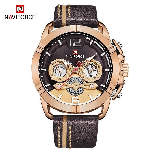 Waterproof Quartz Man Leather Sport Wrist Watch Luxury Unique Design Perfect Gift