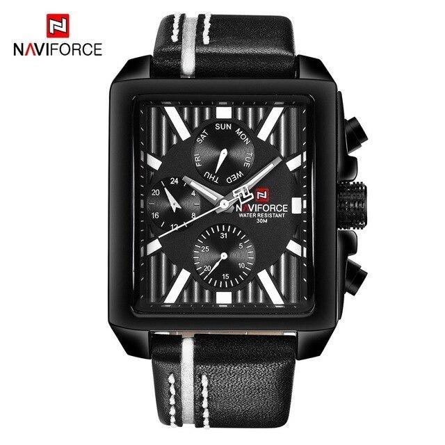 Men's Waterproof Watch With Leather Belt And Chronometers Retro Style Unique Shape Excellent Gift