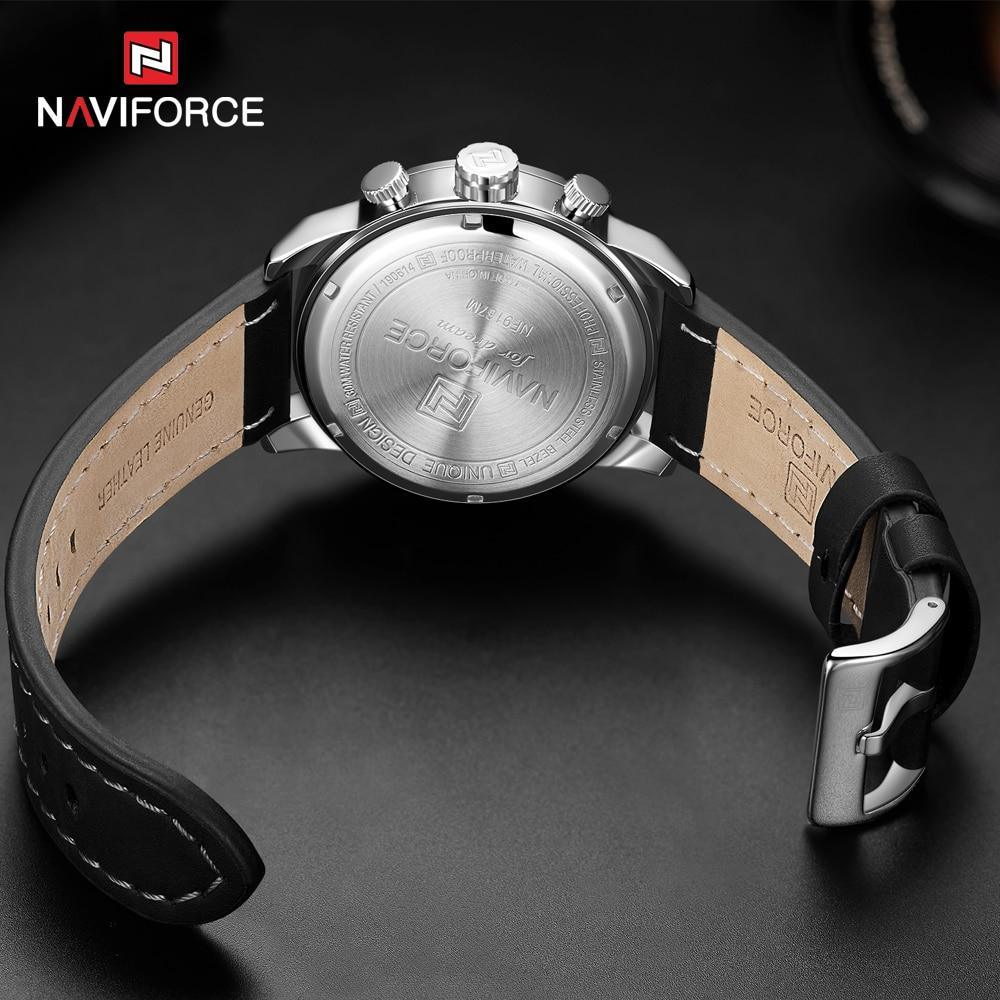 Sport Watches For Men Waterproof Watch Analog Quartz Leather Band Wristwatch Unique Design Perfect Gift