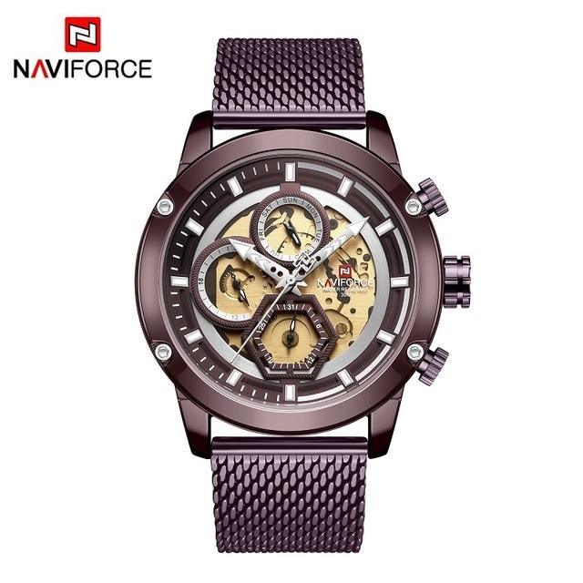 Sport Watches For Men Waterproof Watch Analog Quartz Leather Band Wristwatch Unique Design Perfect Gift