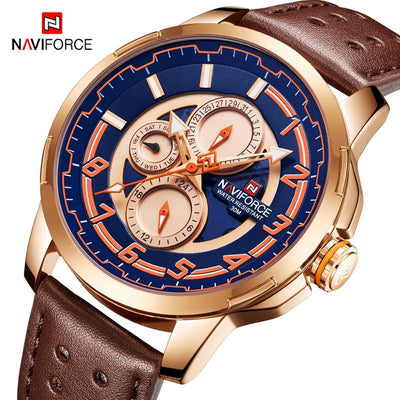 Sport Watches For Man Waterproof Watch Analog Quartz Leather Band Date Calendar Unique Wristwatch Perfect Gift