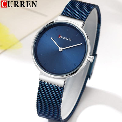 Women's Casual Stainless Steel Watch With Knitted Bracelet Excellent Background Unique Design Perfect For Her