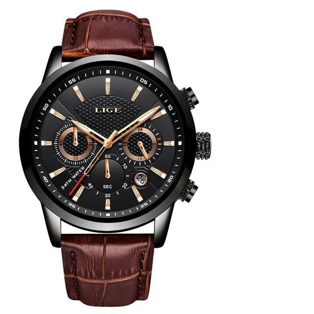 Men's Waterproof Watch With Chronometers Day View Sport Analog Watches Excellent Look Perfect Gift For Him